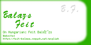 balazs feit business card